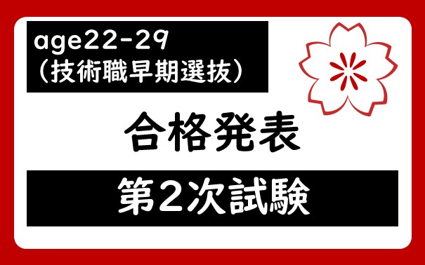 令和７年度　宇都宮市職員age22-29（技術職早期選抜枠）採用試験第2次試験合格者